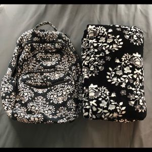 Vera Bradley lighten up backpack and throw blanket